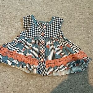 Wild flowers Charming Blue and Orange Kids top